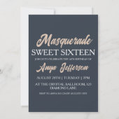mascarade moderne douce 16 invitations (Dos)