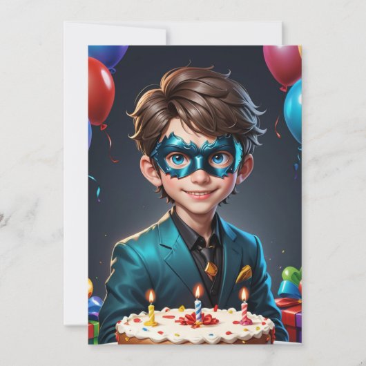 mascarade moderne douce 16 invitations (Devant)