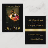 Mascarade vénitienne Masquerade Masque RSVP cartes (Devant / Derrière)