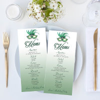 Mascarade verte Anniversaire du menu plat