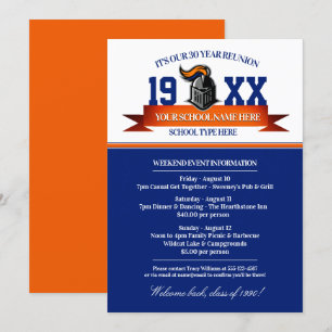 Mascot Banner Class Reunion-uitnodigingen Kaart