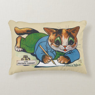 Mascot Cat van de schrijver, Louis Wain Accent Kussen