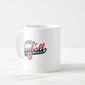 Mascot Honkbal Retro Logo Koffiemok (Voorkant links)