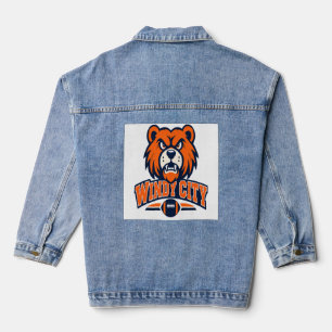 Mascotte d'ours de football furieux de la ville ve
