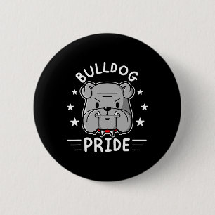 Mascotte Engelse Bulldog Pride en loyaliteit Ronde Button 5,7 Cm