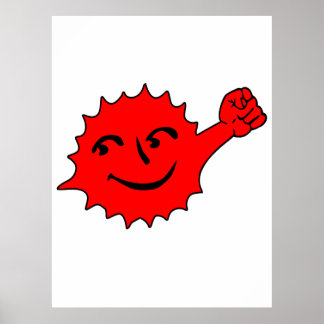 Mascotte Rode Zon Cheer Poster