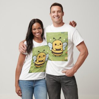 Mascotte T-shirt met Cute Bee – Wilde Bloemenweide