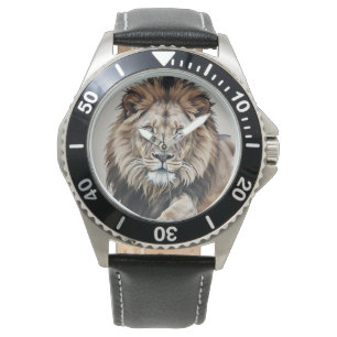 Masculin, Fond Roi Lion, Montre pour Hommes