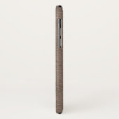 Masculinaire minimalistische bruine lederen monogr Case-Mate iPhone case (Achterkant/links)