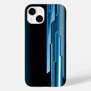 Masculine Abstract Sky Blue Black design Case-Mate iPhone 14 Hoesje