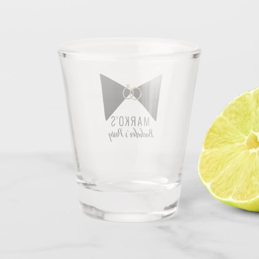 Masculine Bachelor Party Ring Shot Glass Shot Glas (Achterkant)