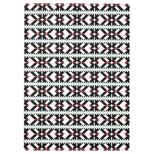 Masculine Black en white Latvian tribal folk art Klembord (Achterkant)
