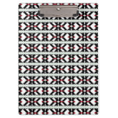 Masculine Black en white Latvian tribal folk art Klembord (Voorkant)