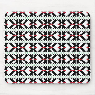 Masculine Black en white Latvian tribal folk art Muismat