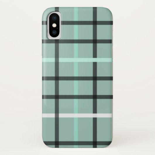 Masculine bleu et gris Plaid iPhone / coque ipad (Dos)