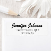 Masculine Bold Script Return Address Envelope Etiket (Insitu)