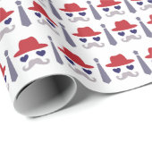 Masculine Dapper Pet Stropdas Mustache Vaders Dag  Cadeaupapier (Rol Hoek)