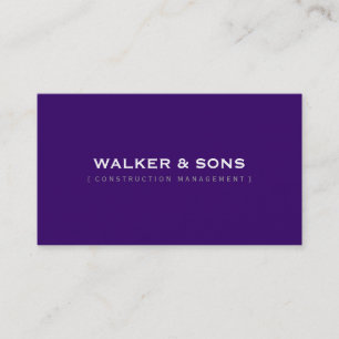 MASCULINE eenvoudige smart dark royal paarse Visitekaartje