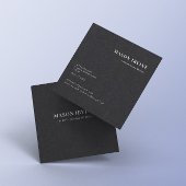 Masculine Elégance Carte de visite noir et blanc