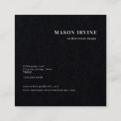 Masculine Elégance Carte de visite noir et blanc (Dos)