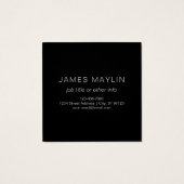 Masculine élégant gris foncé Nom et monogramme (Dos)