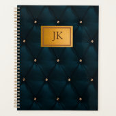 Masculine en cuir Brown Look Vert, Diamants (Devant)