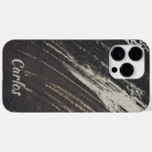 Masculine- en moderne zwarte en beige verf Case-Mate iPhone case (Achterkant (horizontaal))