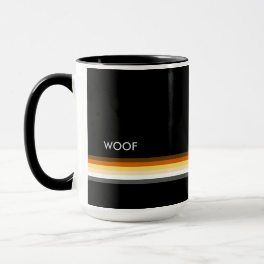Masculine en stijlvolle Beren Pride Flag WOOF Mok (Links)