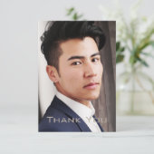 Masculine Foto Flat Hartelijk dank Bedankkaart (Staand voorkant)