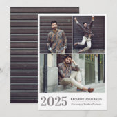 Masculine Garage door College Foto Afstuderen Aankondiging (Voorkant / Achterkant)