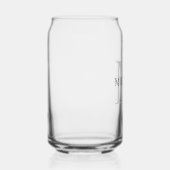 Masculine - Gepersonaliseerd monogram en naam Blikvorm Glas (Rechts)