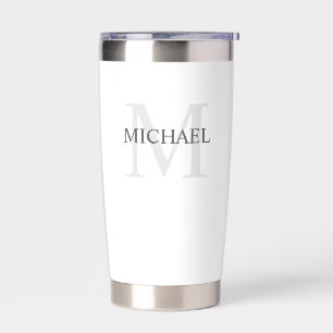Masculine - Gepersonaliseerd monogram en naam Geïsoleerde Drinkbeker