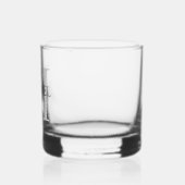 Masculine Gepersonaliseerd monogram en naam Grooms Whisky Glas (Links)