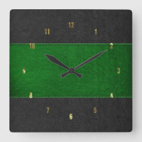 Masculine Green & Black Stitched Leather Texture