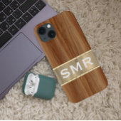 Masculine Metaal Hood Monogram Initiaal Hoesje- Case-Mate iPhone Case