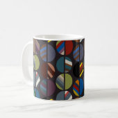Masculine Moitié ovale rayée Café Mug (Devant gauche)