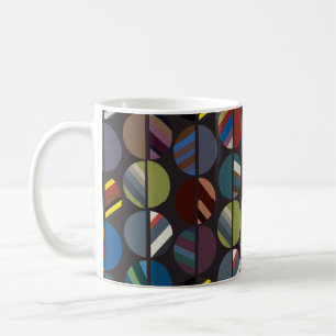 Masculine Moitié ovale rayée Café Mug