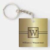 Masculine Monogram Executive Sleutelhanger (voorkant)