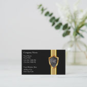 Masculine Monogram Visitekaartjes (Staand voorkant)