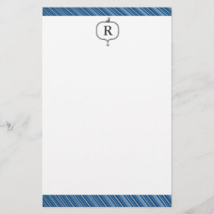 Masculine Monogrammed Nautical Stationery Briefpapier