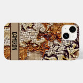 Masculine Mozaïek Bruine Inspirivity Case-Mate iPhone Case (Achterkant (horizontaal))