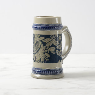 Masculine Navy Blue Effect Indigo Bloemen overal Bierpul