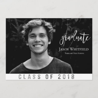 Masculine Photo Faire-part de graduation