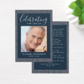 Masculine Photo Funéraire Carte de prière Sympathi (Bureau)