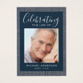 Masculine Photo Funéraire Carte de prière Sympathi (Devant)