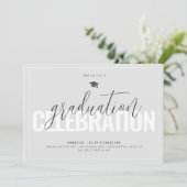 Masculine Photo Graduation Party Invitation (Debout devant)