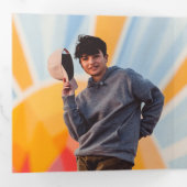 Masculine Photo Triplé Graduation Invitation (Intérieur en premier)