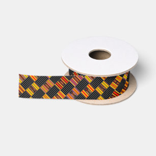 Masculine Pinstripes en Bright Kente Pattern Lint