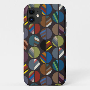 Masculine Striped Oval Halves iPhone 11 Hoesje