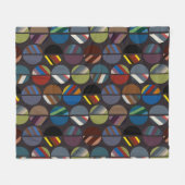 Masculine Striped Oval Halves Fleece Deken (Voorkant (Horizontaal))